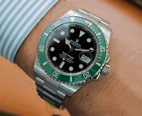 rolex submariner watch green anniversary model oyster|rolex submariner blue price new.